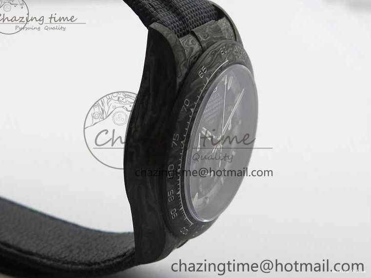 0601 Daytona DIW Carbon OMF Best Edition Black White Dial on Black Nylon Strap A OnTrend 2843